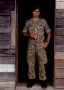 Airforce Association NSW 2AFDS photo gallery - 1992 - LAC Steve Patterson in the village of Bareo, Sarawak, Malaysia during Exercise Bareo Return - a joint Army/RAAF adventure training activity to recognise th 50th anniversary of the Jungle Warfare Centre at Canungra